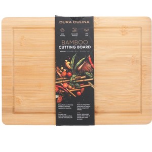 Dura Culina® Bamboo Cutting Boards, Natural, Bamboo Kitchen Chopping Board for Food Prep, Chopping, and Carving Meat, Fruits, and Vegetables - 1 of 4