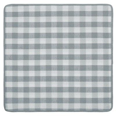 Gray Buffalo Check Cotton Polyester Throw Pillow Set