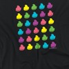 Easter Rainbow Peeps Pattern Women's Loose T-Shirt Black - 2 of 4