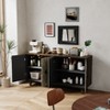 Bella Depot 59.84" 4 Doors Vintage Sideboard Freestanding Floor Cabinet - 3 of 4