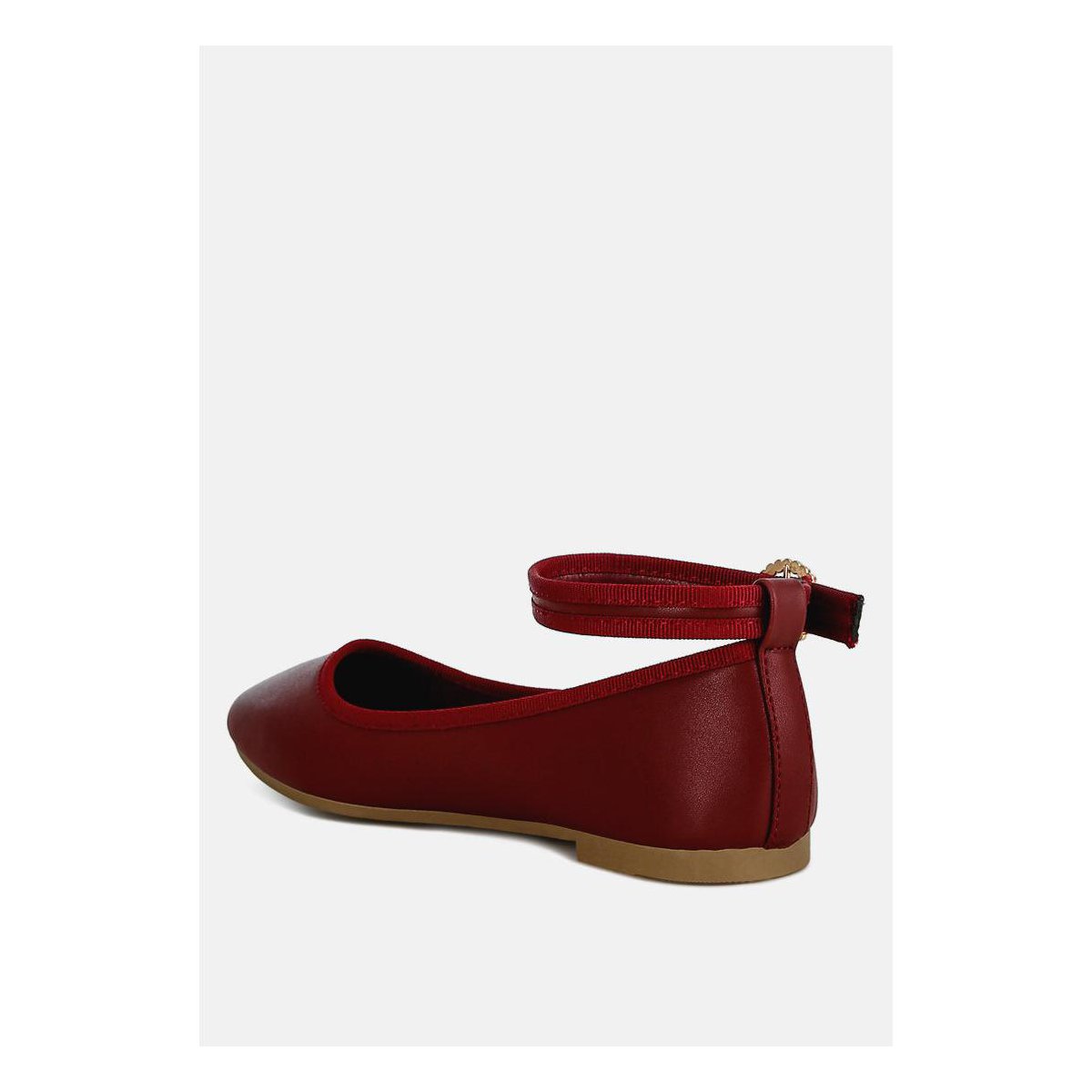 Обувь London Rag Womens Danseur Ankle Strap Detail Ballet Flats 8 — фото 4