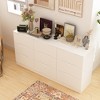 FUFU&GAGA White Modern Minimalist Dresser Bedroom Horizontal Dresser Large Drawer Cabinet Hidden Handles - 2 of 4