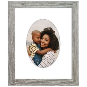 Americanflat Picture Frame with Oval Mat Insert and Shatter-Resistant Glass - Signature Collection - Photo Frame for Wall Display - 1 of 4