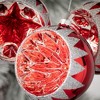 4"H Sullivans Christmas Red Retro Ball Ornament Set of 3  Red-White - 2 of 3