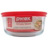 Pyrex Simply Store Red Glass Tuperware With Lid - Case of 6/1 ct - 2 of 3