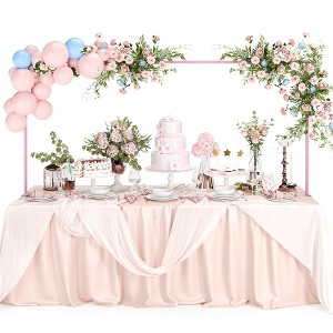 Walensee Metal Table Arch Stand, Adjustable 28"-43.5"H x 19"-95"L, for Weddings, Parties & Holiday Decorations - 1 of 4