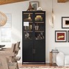 Lyngins Tall Display Cabinet with LED Lighting, Adjustable Shelves, Steel Curio Cabinet with 3-Sided Glass, Versatile Storage Cabinet, Accent Cabinet - 3 of 4
