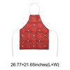 Unique Bargains Christmas Aprons Linen Red Green 21.65"x26.77" 1 Pcs - 3 of 4