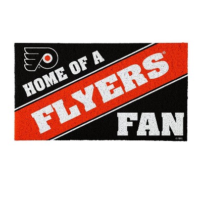 Evergreen Home of a Fan Philadelphia Flyers 28" x 16" Woven PVC Indoor Outdoor Doormat