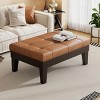 FONTOI Classic Ottomans and Benches Living Room Large Ottoman with Storage Bench Leather Rectangle Ottoman for Bedroom, Brown, 40.75"*29.75"*17" - 4 of 4
