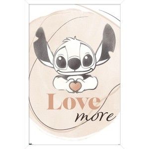 Trends International Disney Lilo and Stitch - Love More Framed Wall Poster Prints - 1 of 4