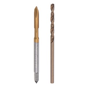 Unique Bargains High Speed Steel Titanium Plated Metric Spiral Point Thread Tap and Drill Bit Set - 1 of 4