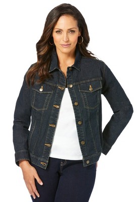 TheMogan Women's High Rise Vintage Worn Dark Blue Wash Denim Relaxed Boyfriend Jeans