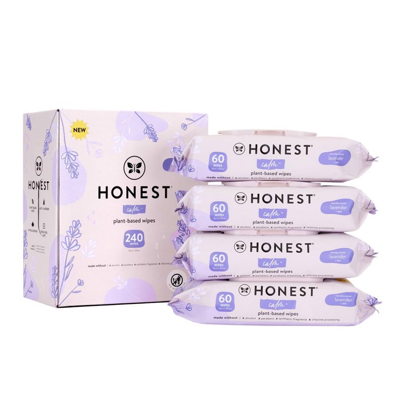 The Honest Company Calm + Cleanse Plant-Based Baby Wipes - Lavender, 1 of 7