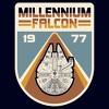 Mens Star Wars Retro Emblem Millennium Falcon 1977 T Shirt - 2 of 4