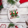 Festive Snowman Trio Holiday Ornament with Christmas Cheer Theme| OrnamentallyYou - 4 of 4