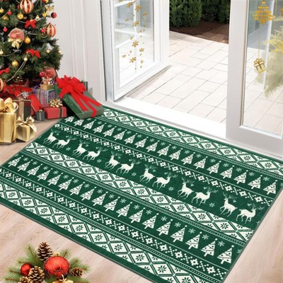 Coucheta Christmas Snowflake Area Rug, Washable Low Pile Carpet, Non-Slip Soft Holiday Decor for Living Room, Bedroom, Kitchen & Dining