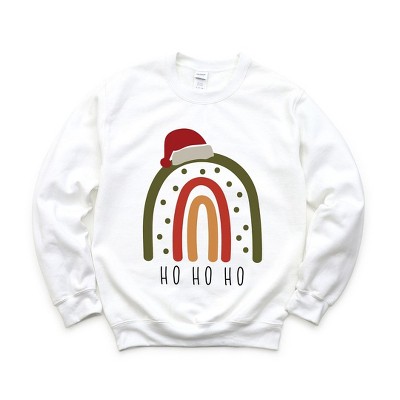 Simply Sage Market Women's Graphic Sweatshirt Boho Ho Ho Ho Rainbow