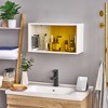 VECELO Bathroom Wall Mounted Storage Cabinet Medicine Cabinet with Sliding Doors, White - 2 of 4