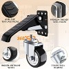 Hachikiko 4 Pack Workbench Casters Wheels - Heavy Duty Retractable 2.5" Stepdown Castors, Side Mount Rollers with Installation Template - 2 of 4