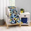 NoJo Warner Bros. Batman The Caped Crusader Light Blue, Navy, Yellow and White Bat-Signal Super Soft Toddler Blanket - 3 of 4