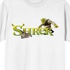 Shrek Donkey & Shrek Movie Logo Crew Neck Short Sleeve Men's White T-shirt - 2 of 3