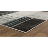 Home Mart Goods Silver Grey Turquoise Geometric Rectangles Hand-Carved Soft Living Room Area Rug - 3 of 4