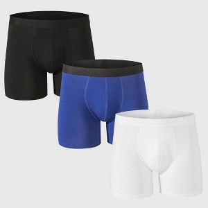 Alpine Swiss Mens Boxer Briefs 3 Pack Underwear Breathable Cotton Modal Trunks - 1 of 4