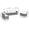 vidaXL 8 Piece Patio Sofa Set with Cushions Brown Poly Rattan - 3 of 4