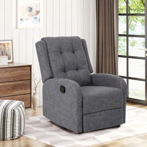Modern Recliner Chair,Manual Recliner Chair with 360-Degree Swivel-The Pop Home - 1 of 4