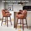 Pellebant 2pc 30 Inch Counter Height Bar Stools Kitchen Island Chairs with Back Tall Barstools Comfortable Swivel Chair - 2 of 4
