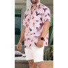 LA LEELA Men's 4th of July Hawaiian US Flag Shirt Short Sleeve Button Down Holiday American Shirts for Men - 3 of 4