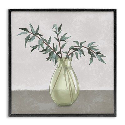 Stupell Industries Vase And Plant Neutral Grey Design, 24" x 24"