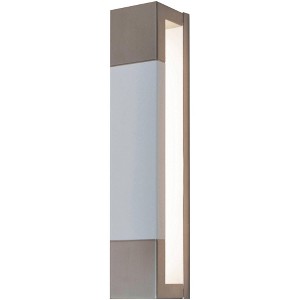 AFX Post 13 1/2" High Satin Nickel and White LED Wall Sconce - 1 of 1