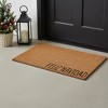 HomeRoots 17" X 29" Brown Christmas Feliz Navidad Outdoor Coir Door Mat - 2 of 3