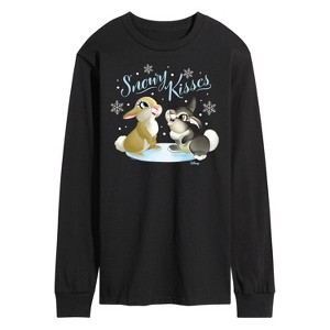 Men's - Disney - Christmas - Snowy Bunny Kisses Long Sleeve Graphic T-Shirt - 1 of 4