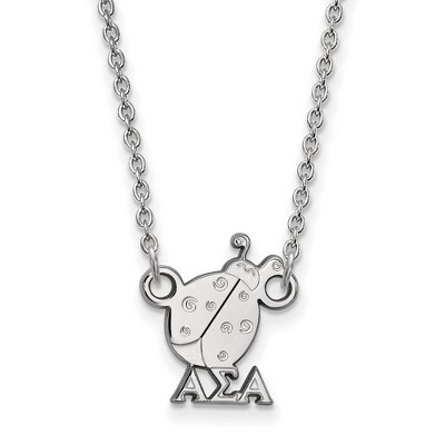 Black Bow Jewelry Sterling Silver Alpha Sigma Alpha Greek Life Necklace 18 Inch