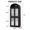 CuisinSmart 72in Tall Arched Bookcase, Glass Door Arched Cabinet with 2 Drawers, Freestanding Display Storage Cabinet for Living Room, Bedroom - 3 of 4