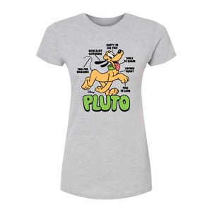 Women's - Disney - Pluto Diagram Fitted Graphic T-Shirt - 1 of 2
