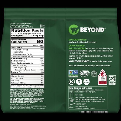 Beyond Meat Beyond Breakfast Sausage Original Plant-Based Patties - Frozen - 9.7oz/6ct