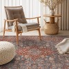 World Rug Gallery Marin Red Medallion Traditional Indoor Rug – Flatweave, Washable Surface with Non-Slip Backing - 2 of 4