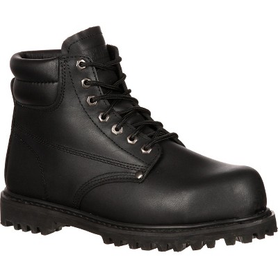 Mens black sale steel toe boots