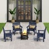 WestinTrends Outdoor Patio HDPE Adirondack Dining Arm Chairs (Set of 4) - 2 of 4