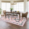 Washable Folding Floral Print Rug, Non-Slip Backing for Living Room Bedroom - 2 of 4