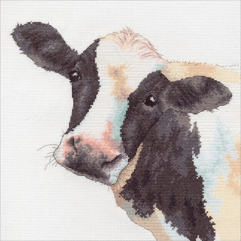 Dimensions Counted Cross Stitch Kit 12"X12"-Sweet Cow (14 Count), 4 of 5