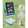 Aoibox 4 in 1 Foldable Tabletop Kids Art Easel Double Sided Chalkboard Magnetic Whiteboard Adjustable Green Gift - 3 of 4