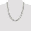 Black Bow Jewelry Men's 11mm Sterling Silver Solid D/C Domed Curb Chain Necklace - 3 of 4