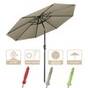Yescom 9Ft UV50+ 3000PA Aluminum Patio Umbrella with Crank Tilt for Outdoor Brown - 3 of 4