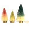 6.0 Inch Mini Pastel Ombre Trees Set/3 Soft Shades Spring Easter Bottle Brush Trees - 2 of 3