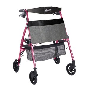 Stander Wonder Rollator Plus, Lightweight 4- Wheel Folding Walker with Seat & Basket - 1 of 4